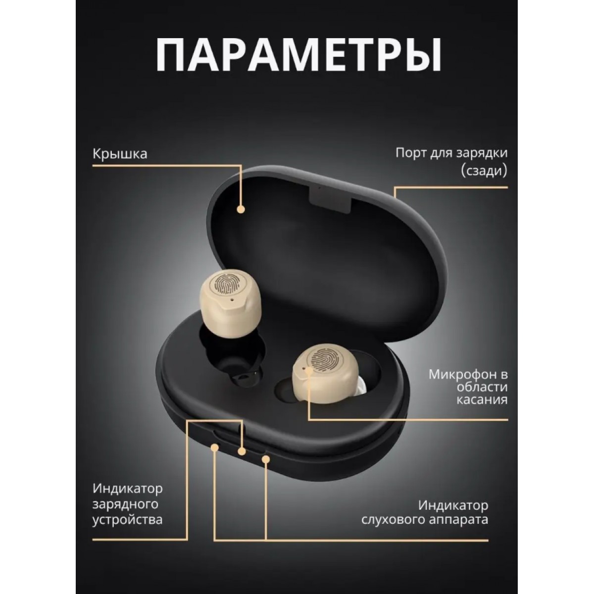 Внутриушной усилитель звука (2 шт)