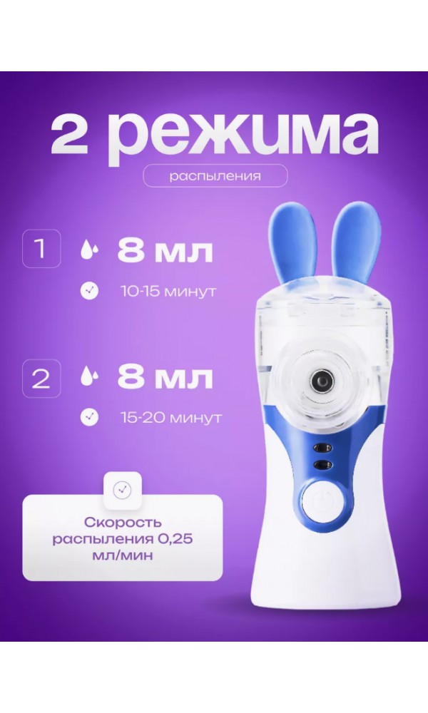Ингалятор небулайзер портативный бесшумный MESH