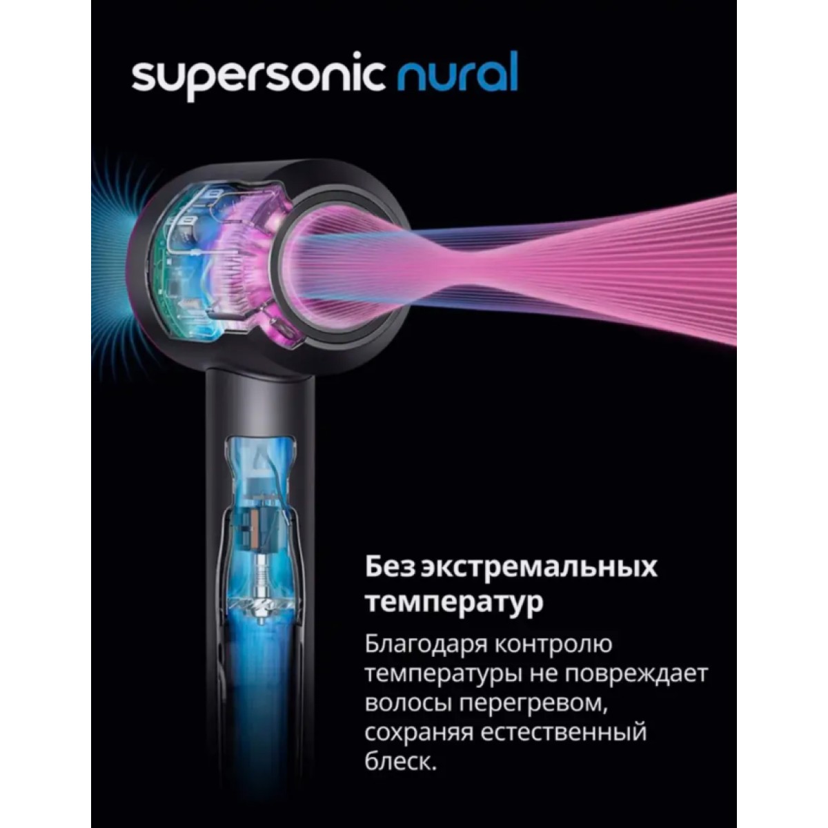 Фен для волос профессиональный с насадками Nural