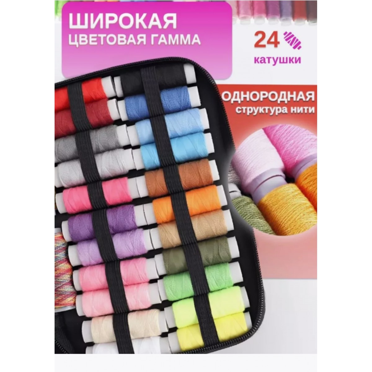 Дорожный набор для шитья в органайзере