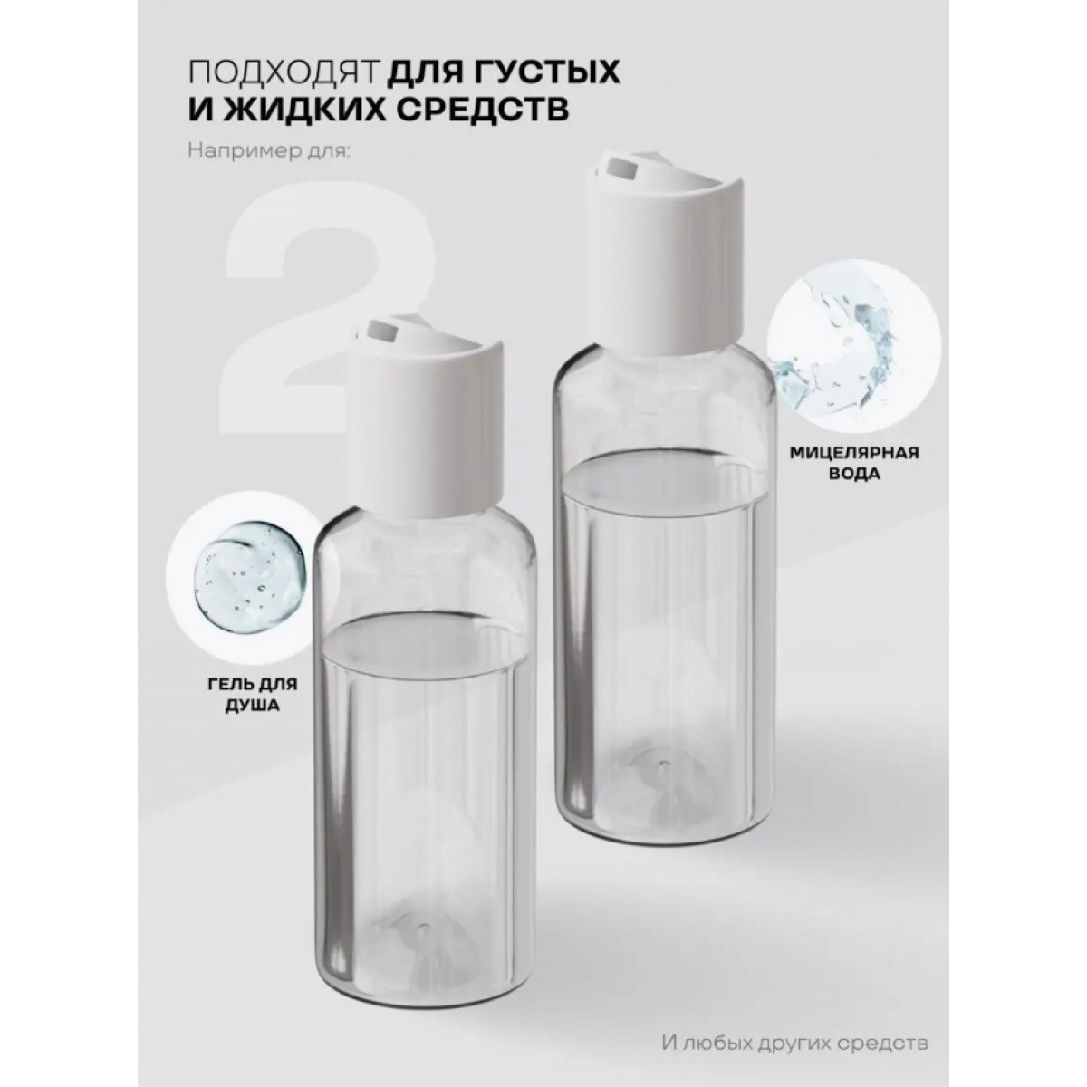 Дорожный набор флаконов с косметичкой