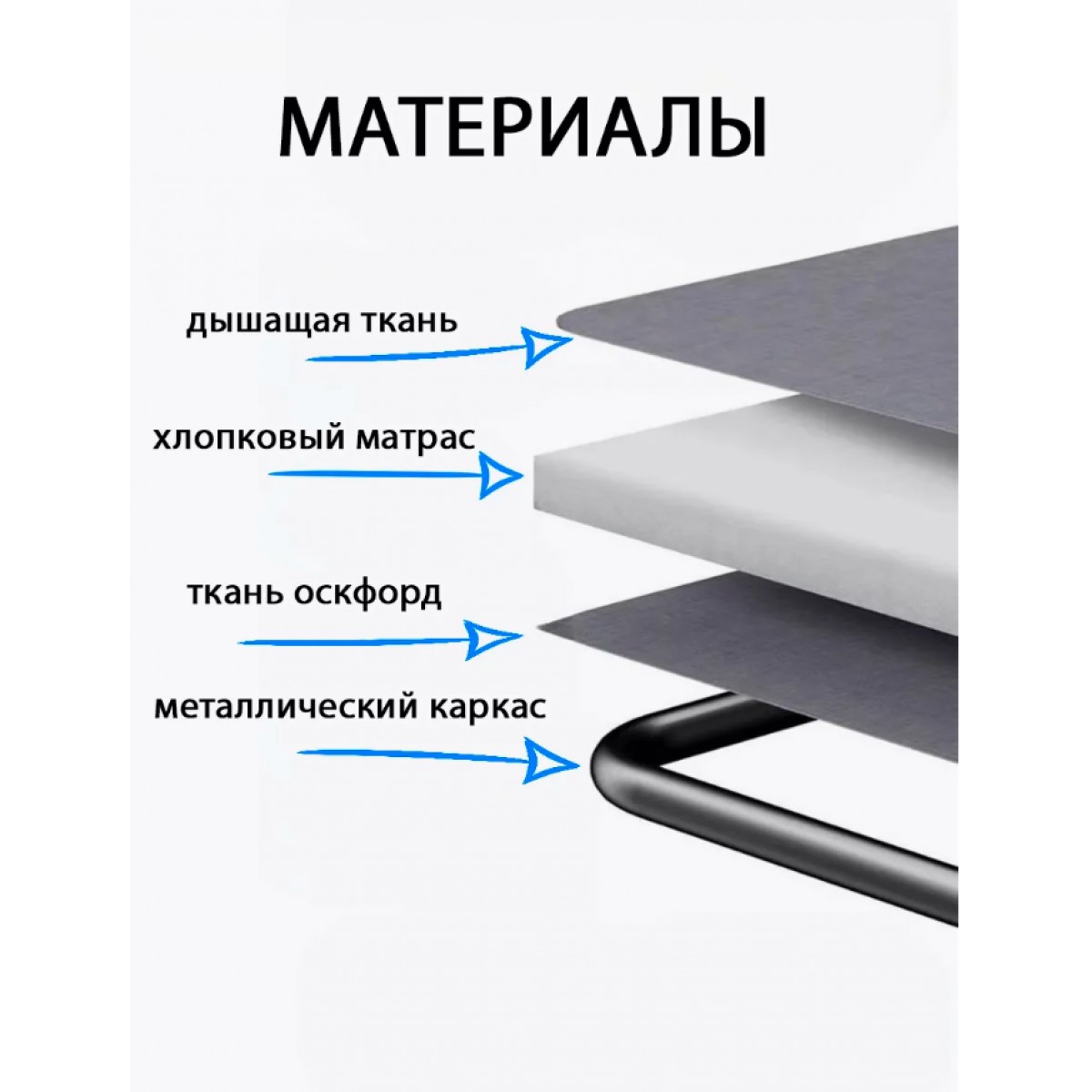 Раскладушка с матрасом взрослая туристическая