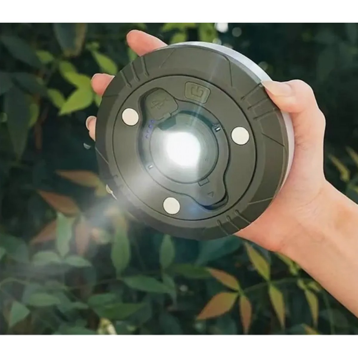 Фонарик, светильник аккумуляторный кемпинговый с гирляндой