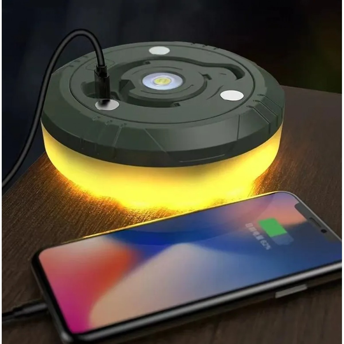 Фонарик, светильник аккумуляторный кемпинговый с гирляндой