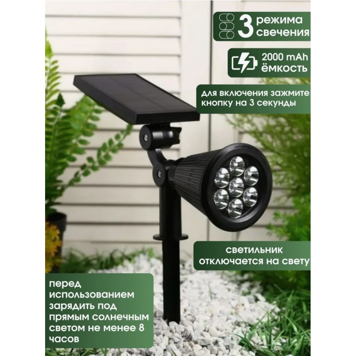 Светильник, фонарь светодиодный на солнечной батарее
