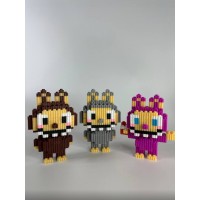 Конструктор 3D Labubu из миниблоков