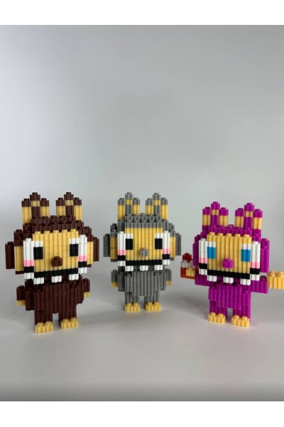 Конструктор 3D Labubu из миниблоков Конструктор 3D Labubu из миниблоков