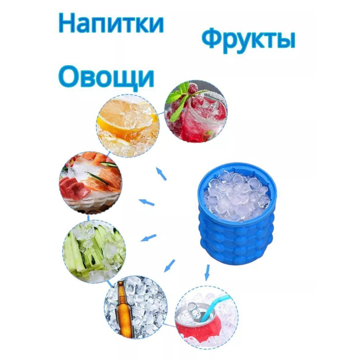 Форма ведро для льда силиконовая