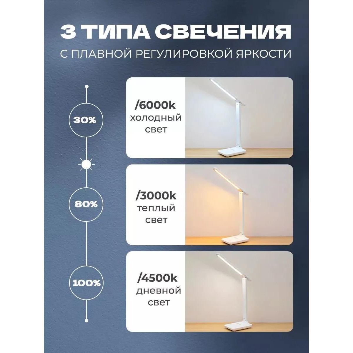 Лампа светодиодная настольная