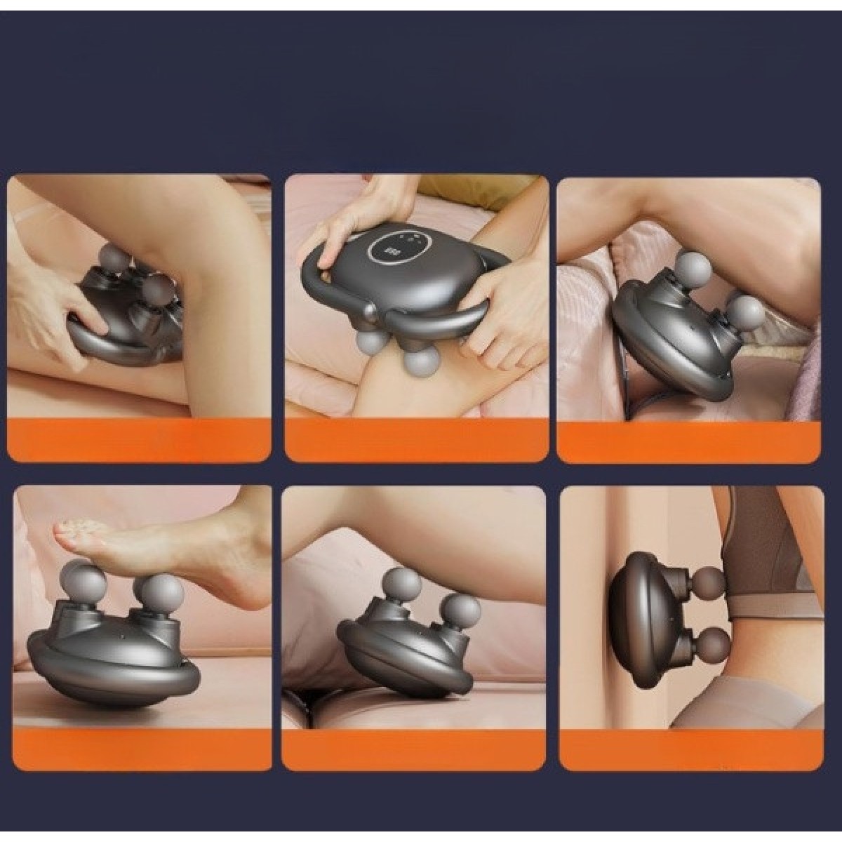 Перкуссионный массажер для тела FH-380, 4 массажные головки