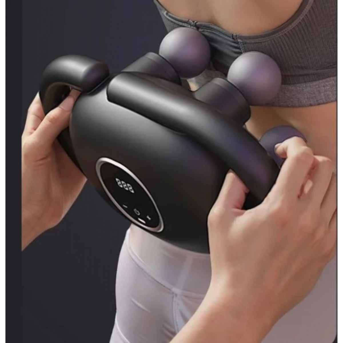 Перкуссионный массажер для тела FH-380, 4 массажные головки