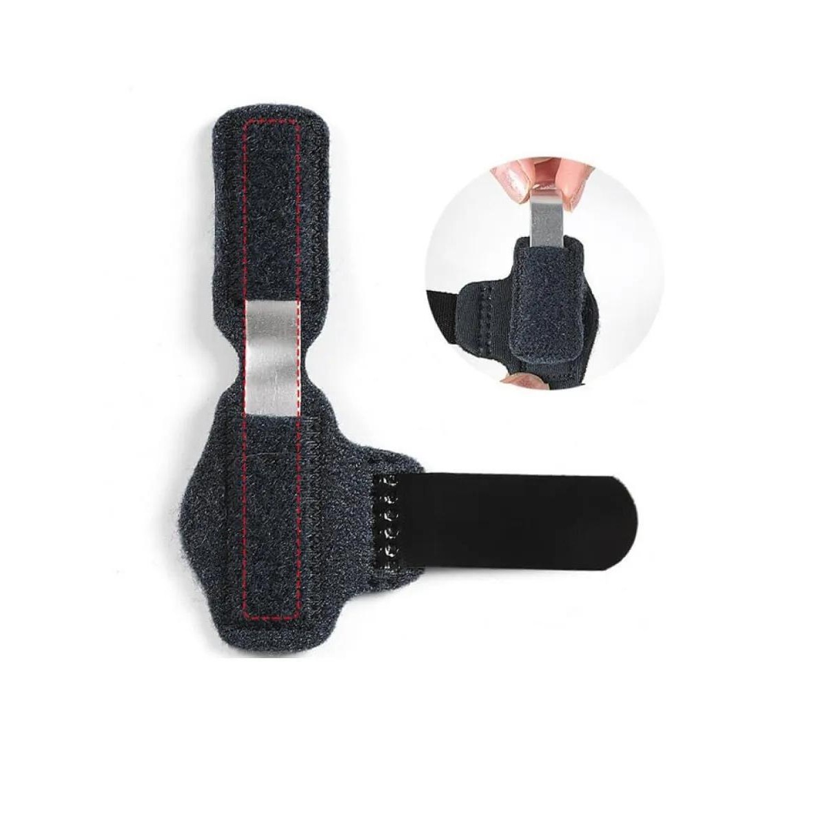 Фиксирующая ортопедическая повязка корректор для пальцев / черная