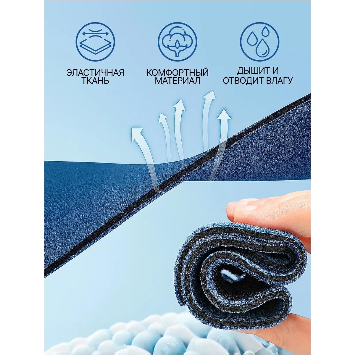 Фиксирующая ортопедическая повязка корректор для пальцев ног / синяя