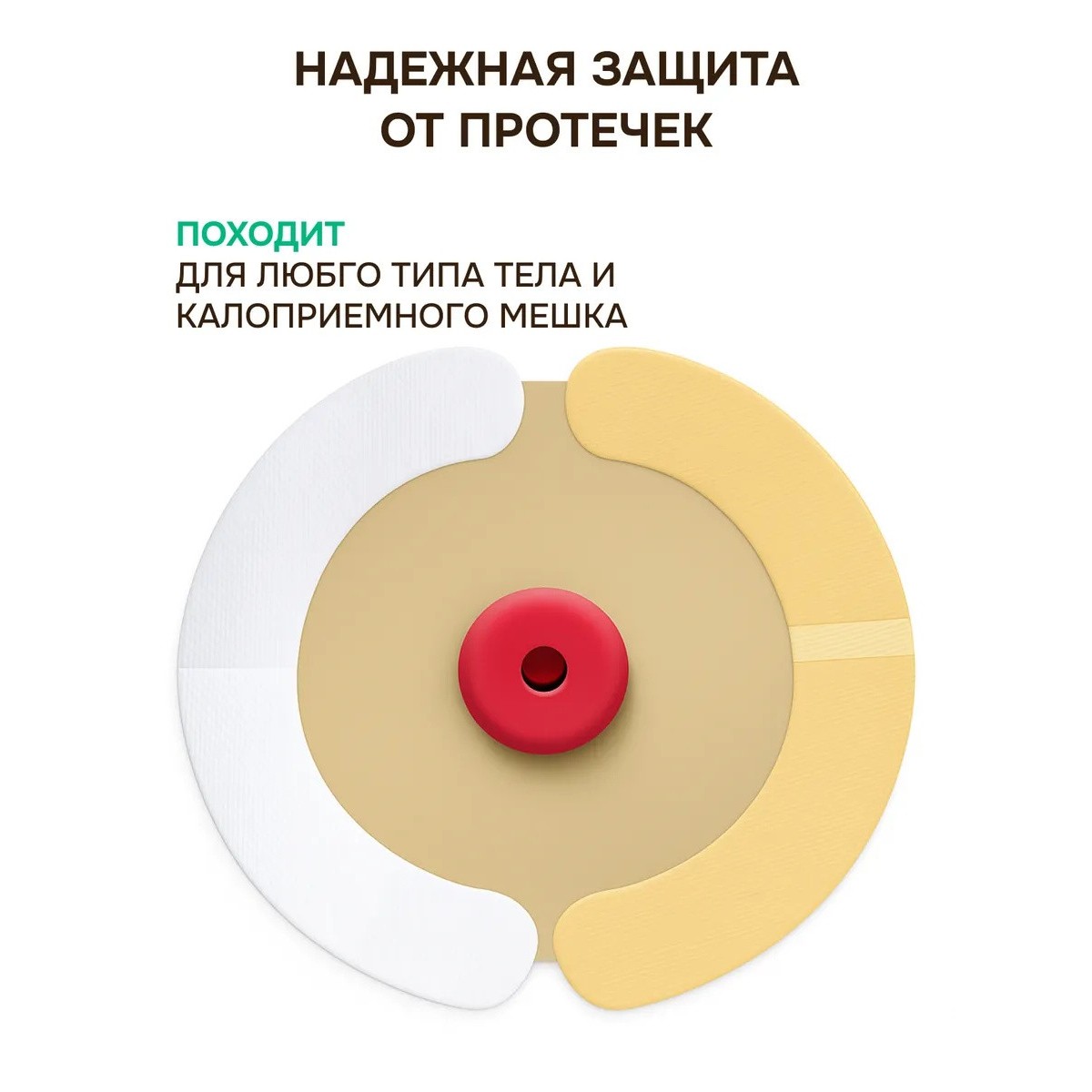 Эластичные пластыри для калоприемника / бежевый