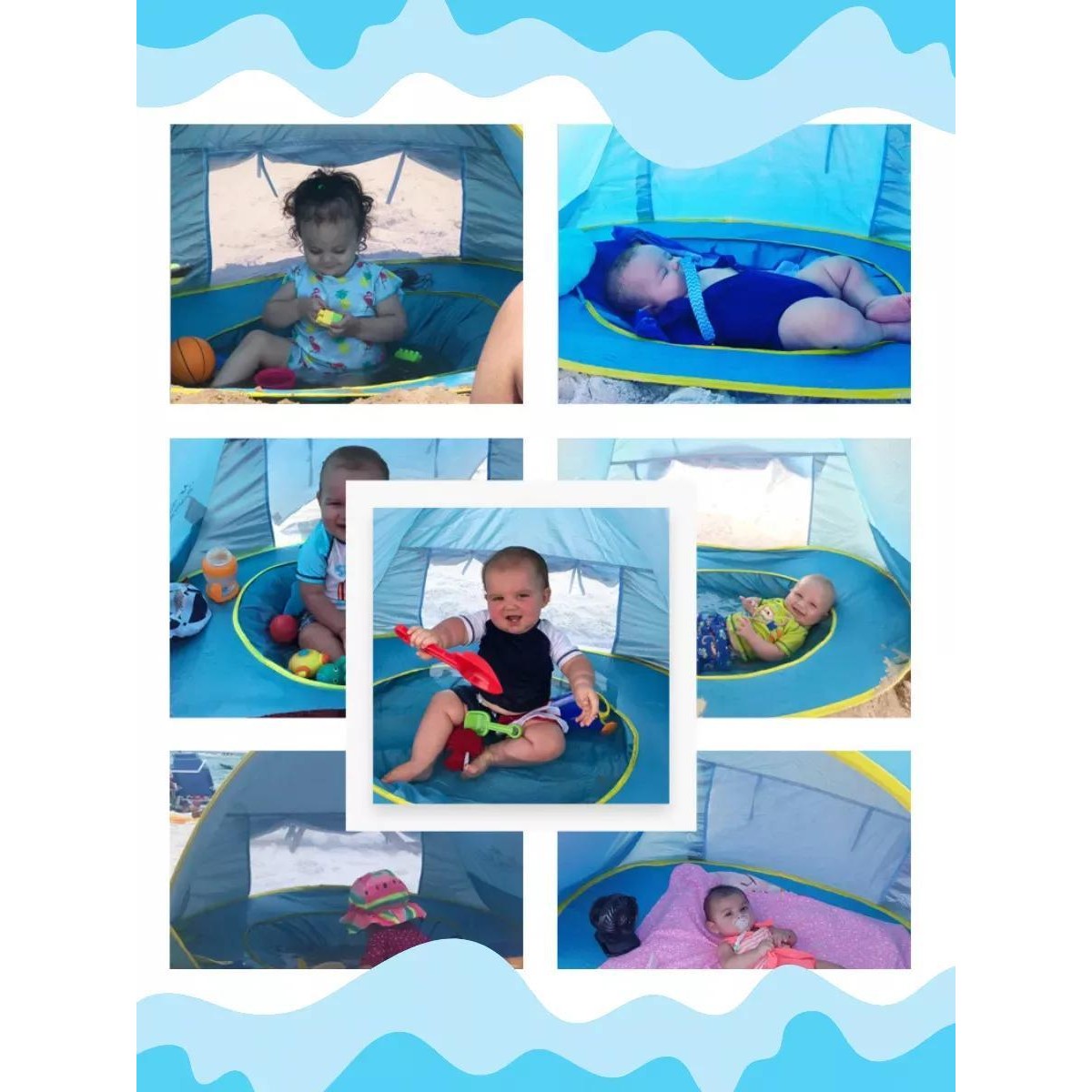 Детский бассейн с тентом, игровой пляжный комплекс