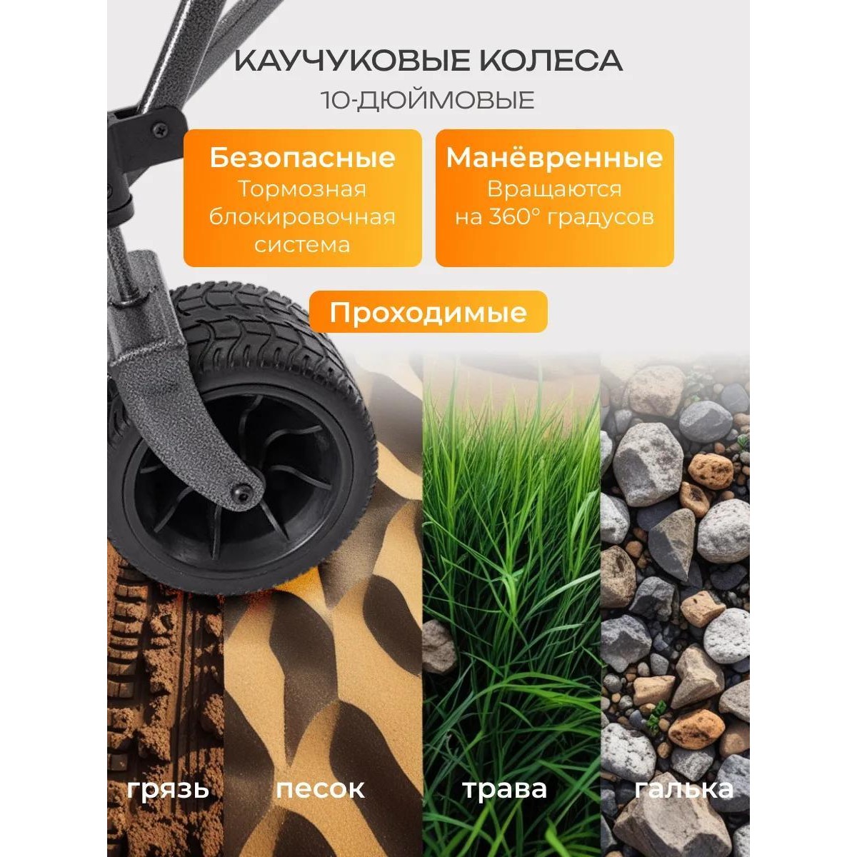 Тележка садовая на колесах складная для рыбалки, походов, переездов