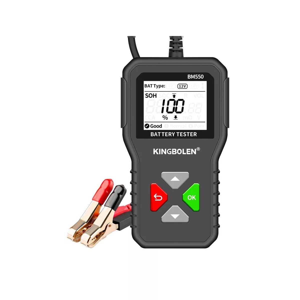 Тестер аккумулятора автомобилей KINGBOLEN BM550 для напряжения 6В, 12В, 24В