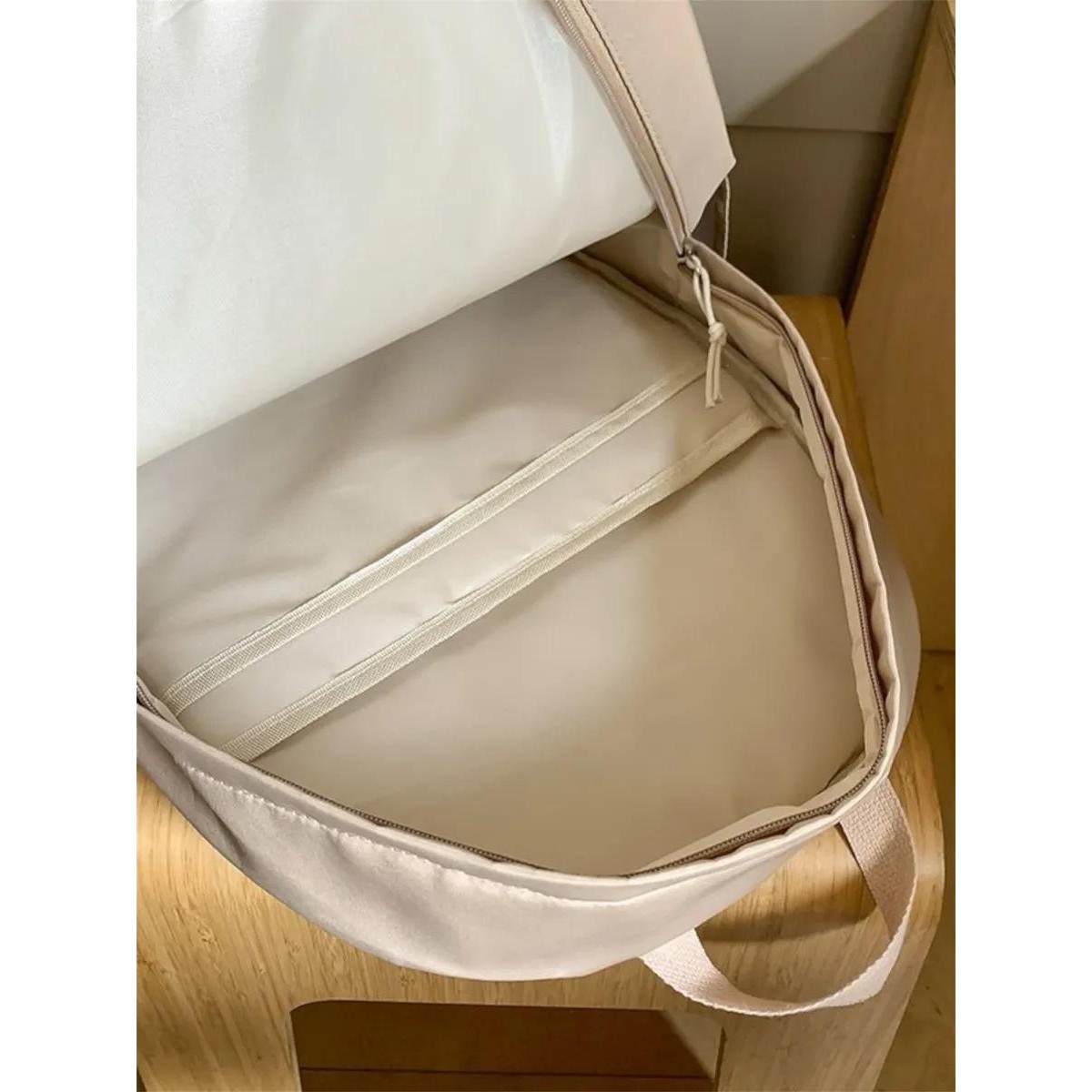 Рюкзак школьный детский для девочек и мальчиков с собакой (бежевый)