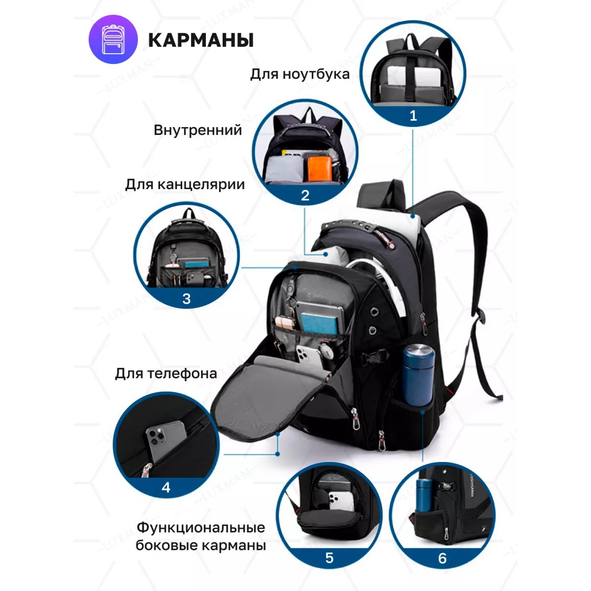 Рюкзак swissgear 8810 usb+выход для наушников 3.5, серый, мужской, городской, ранец, спортивный