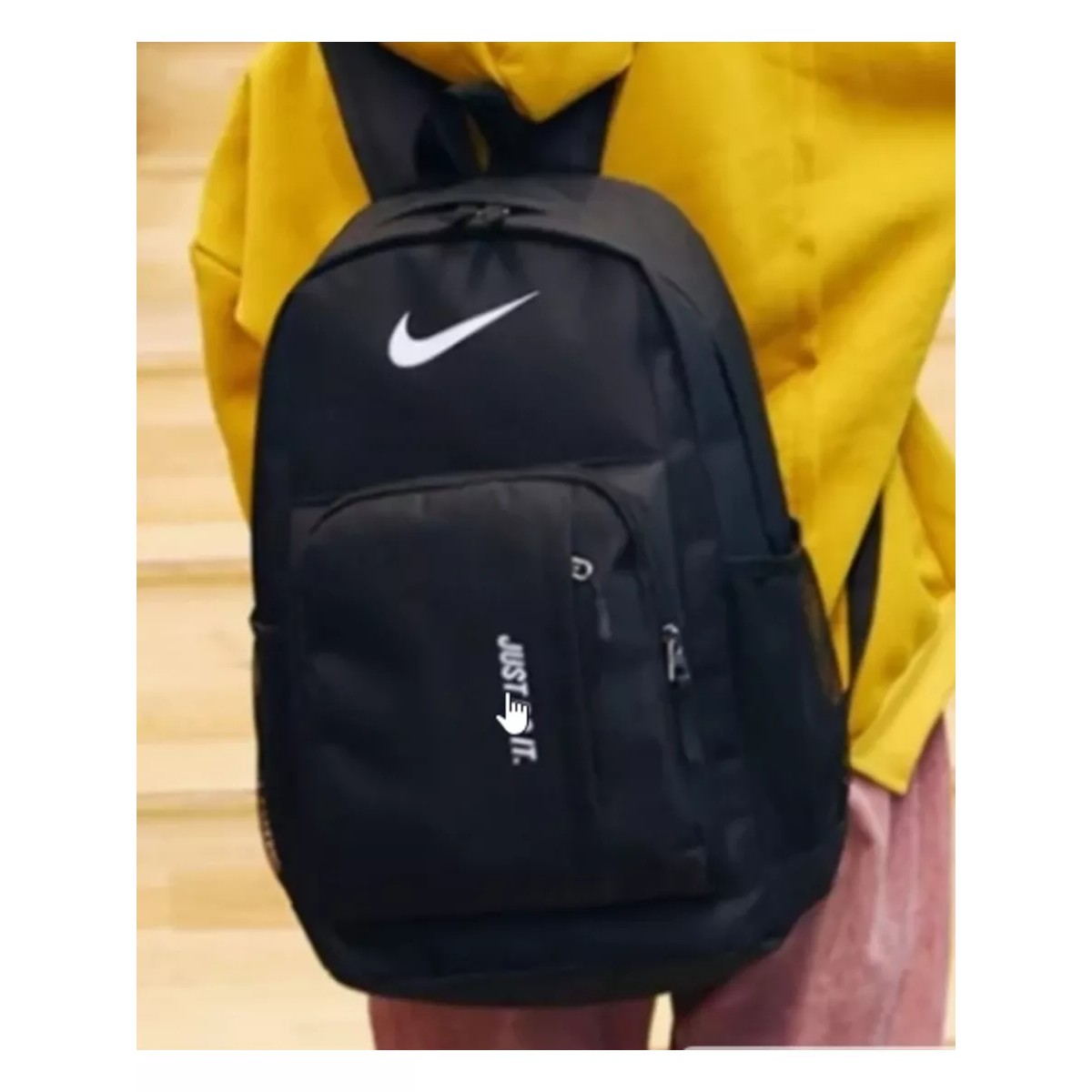 Рюкзак Nike Just do it повседневный городской школьный унисекс (черный)