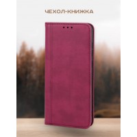 Чехол-книга Case book Xiaomi Redmi Note 14 4G (бордовый)