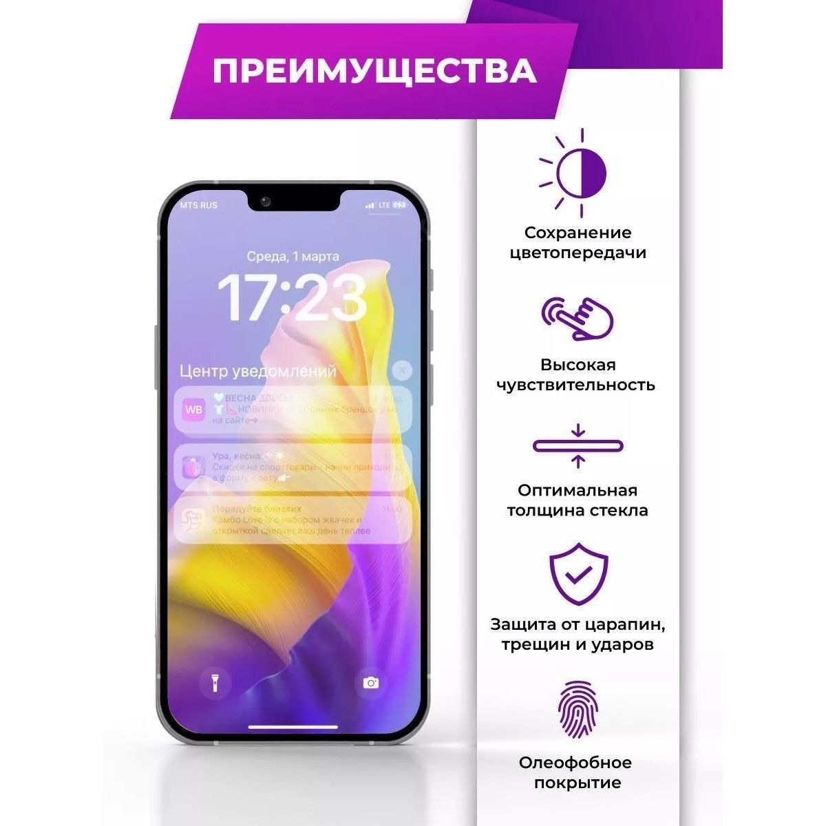 Защитное стекло антишпион на iPhone 13/13 PRO, iPhone 16E, iPhone 14