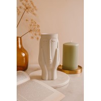 Гипсовая фигурка, статуэтка для декора и раскрашивания Лицо с руками, подставка, органайзер