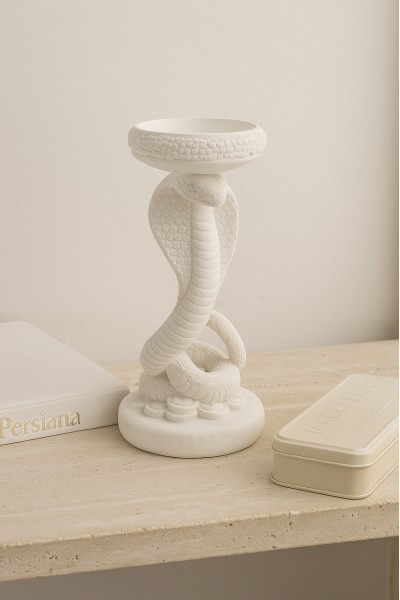 Гипсовая фигурка, статуэтка для декора и раскрашивания Змея, подставка, органайзер, кобра