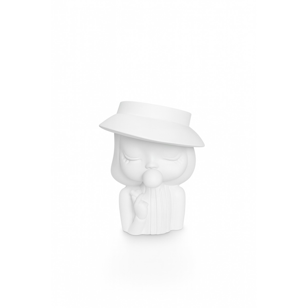 Гипсовая фигурка, статуэтка для декора и раскрашивания Дама в шляпе, подставка