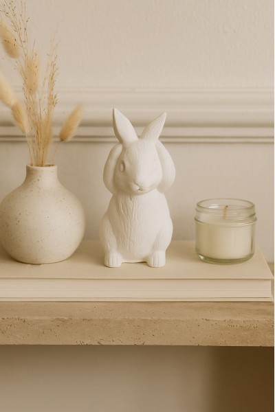 Гипсовая фигурка, статуэтка для декора и раскрашивания Заяц