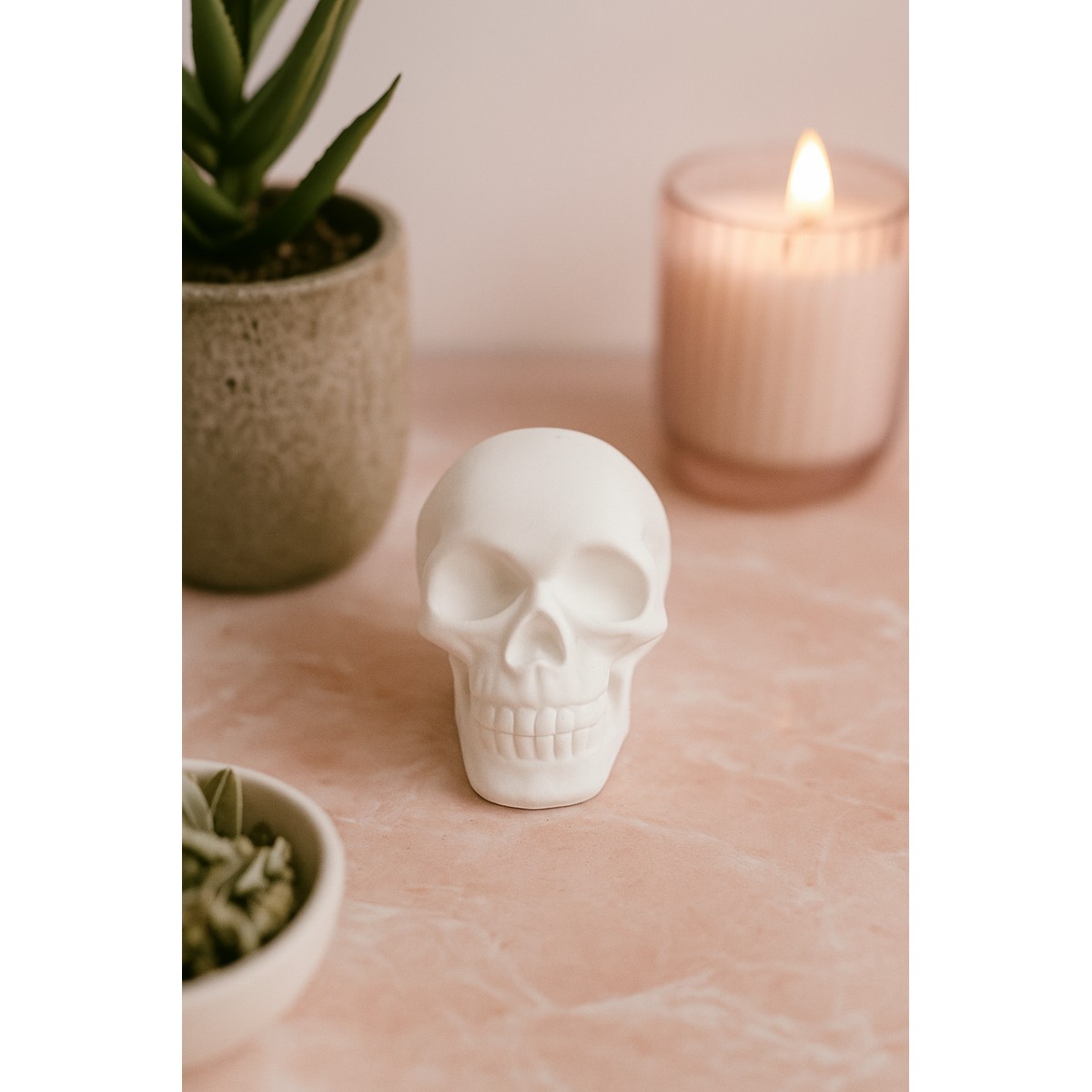 Гипсовая фигурка, статуэтка для декора и раскрашивания Череп