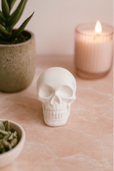 Гипсовая фигурка, статуэтка для декора и раскрашивания Череп