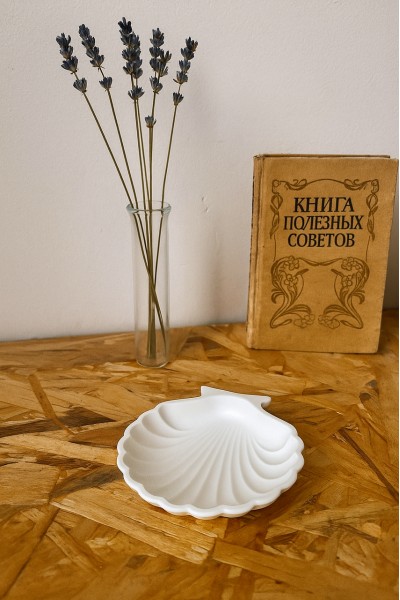 Гипсовая фигурка, статуэтка для декора и раскрашивания Ракушка, подставка, органайзер