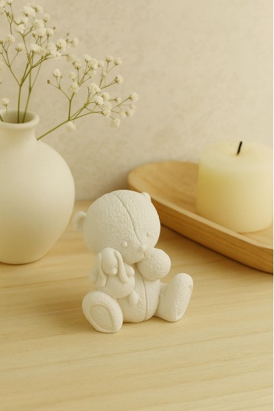 Гипсовая фигурка, статуэтка для декора и раскрашивания Мишка, медведь