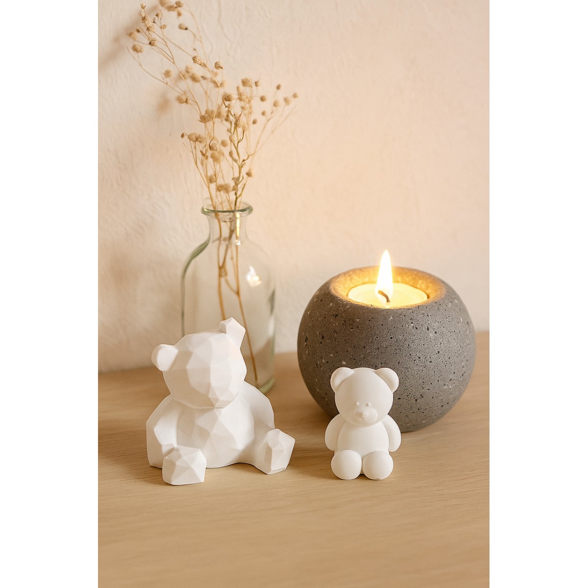 Набор фигурок, статуэток для декора и раскрашивания Мишки, медведи