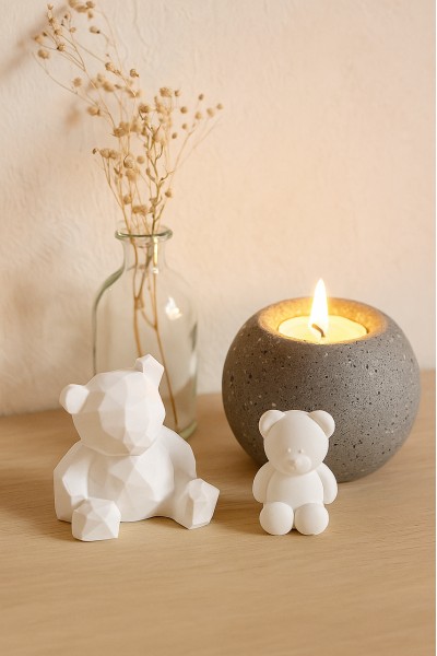 Набор фигурок, статуэток для декора и раскрашивания Мишки, медведи