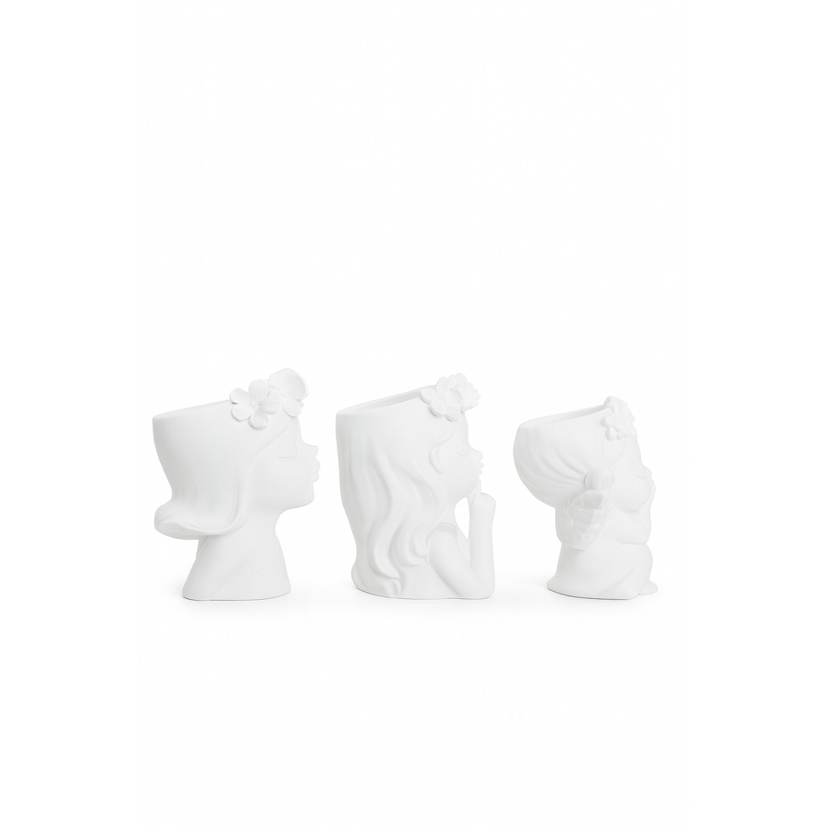 Набор фигурок, статуэток для декора и раскрашивания Три девочки, подставка, органайзер