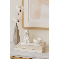 Набор фигурок, статуэток для декора и раскрашивания Девочка и вазочка на подставке, органайзер