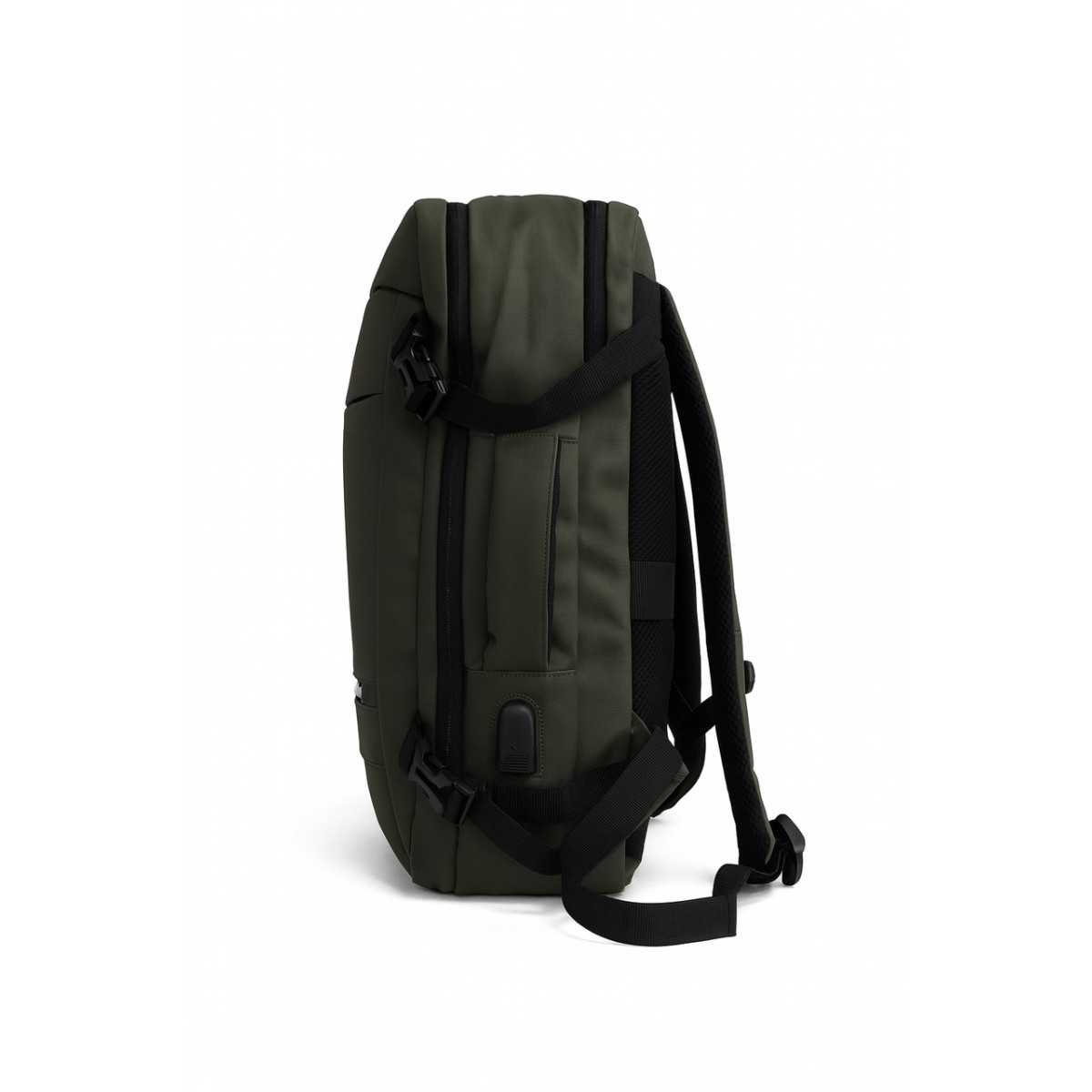 Рюкзак деловой большой зеленый + USB, Meinaili