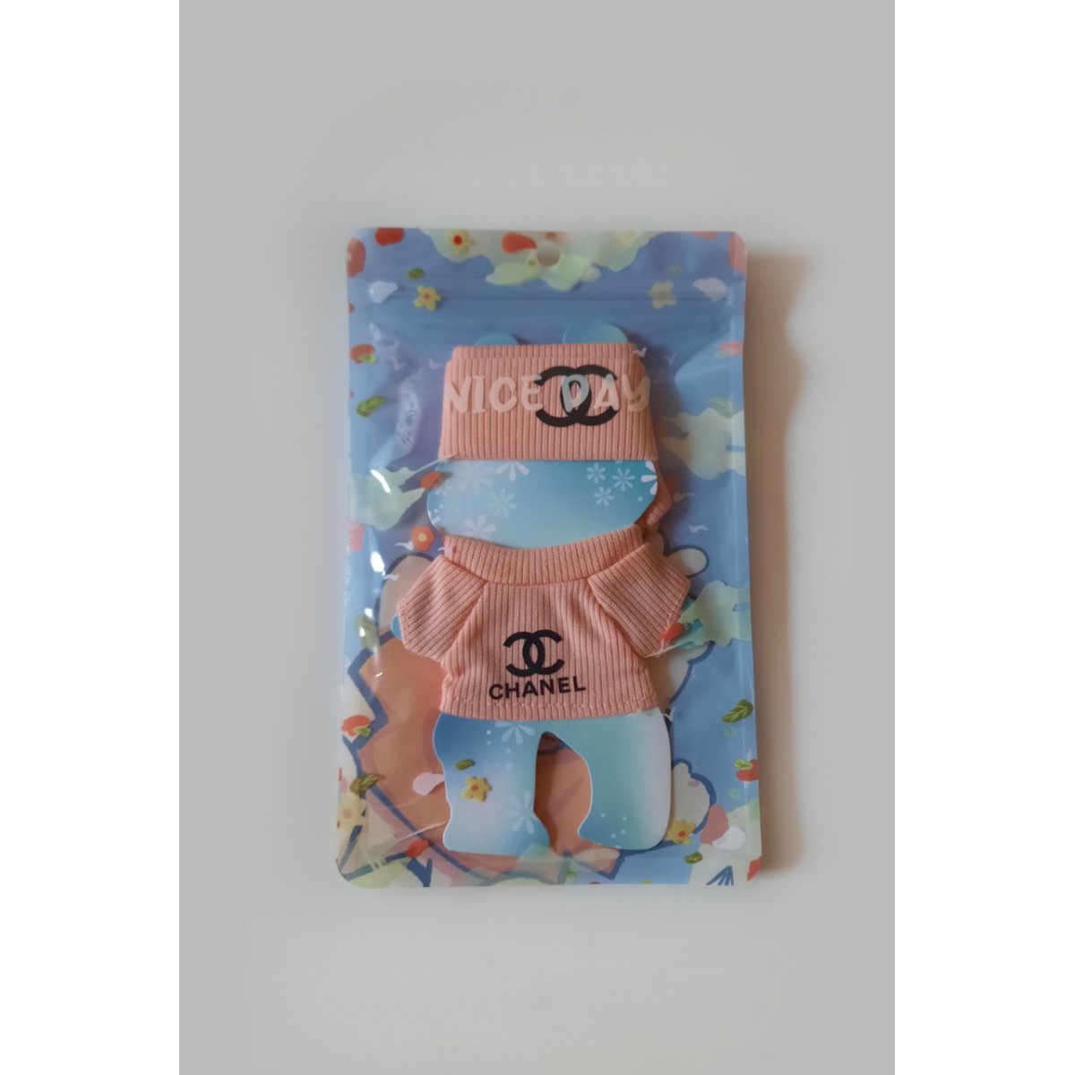 Комплект одежды для LABUBU ЛАБУБУ, розовый свитер и шапка chanel