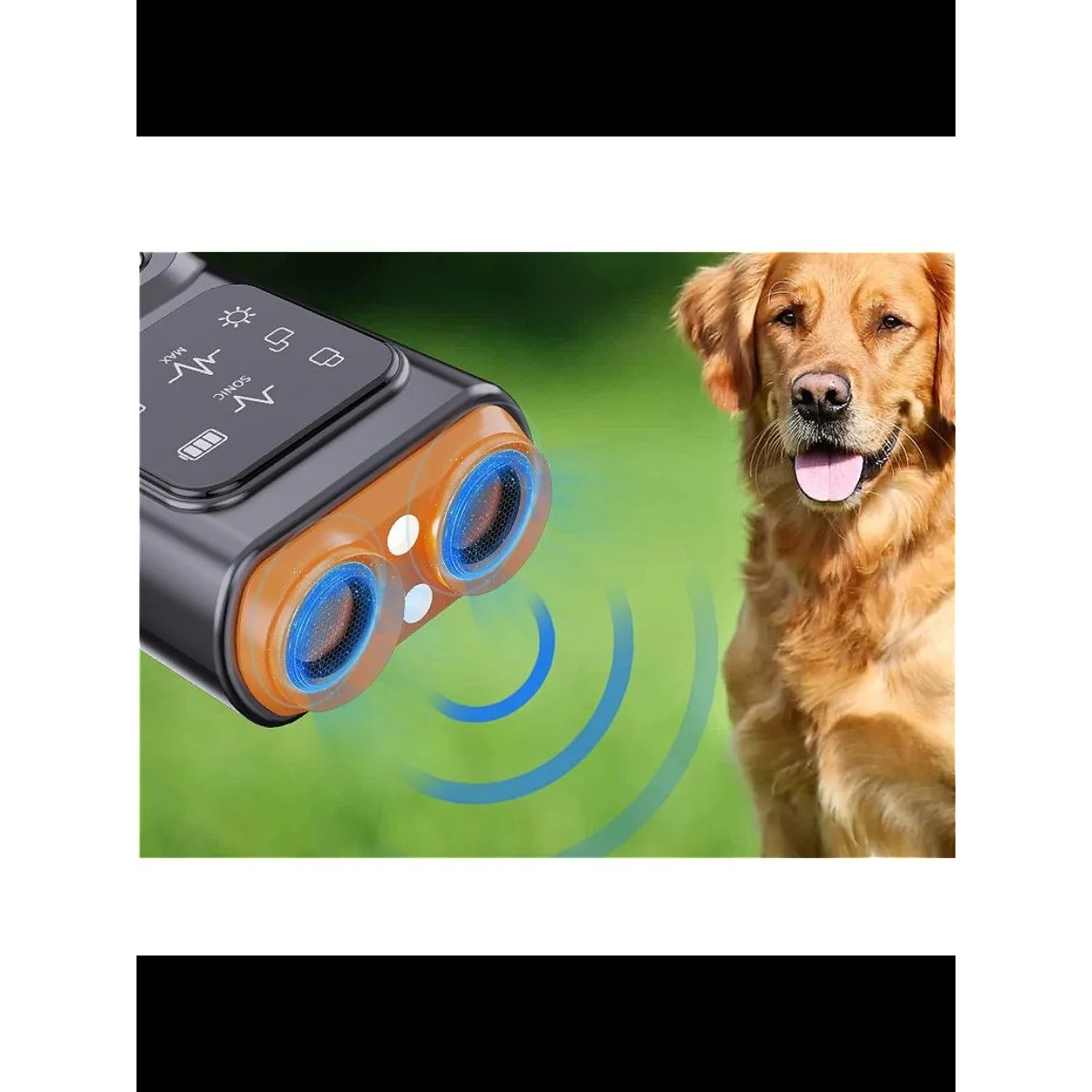 Ультразвуковой отпугиватель собак с 2 режимами и фонариком
