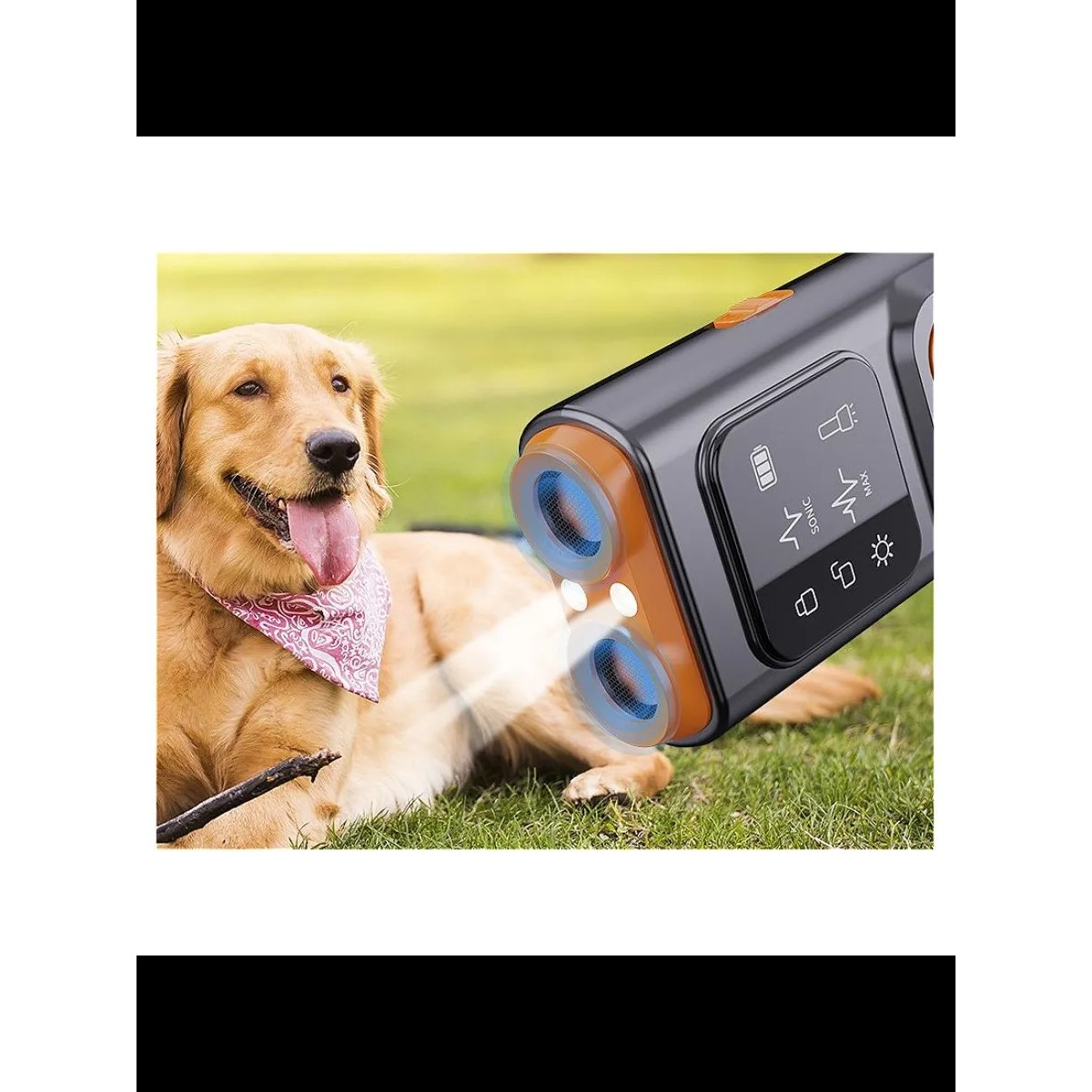 Ультразвуковой отпугиватель собак с 2 режимами и фонариком