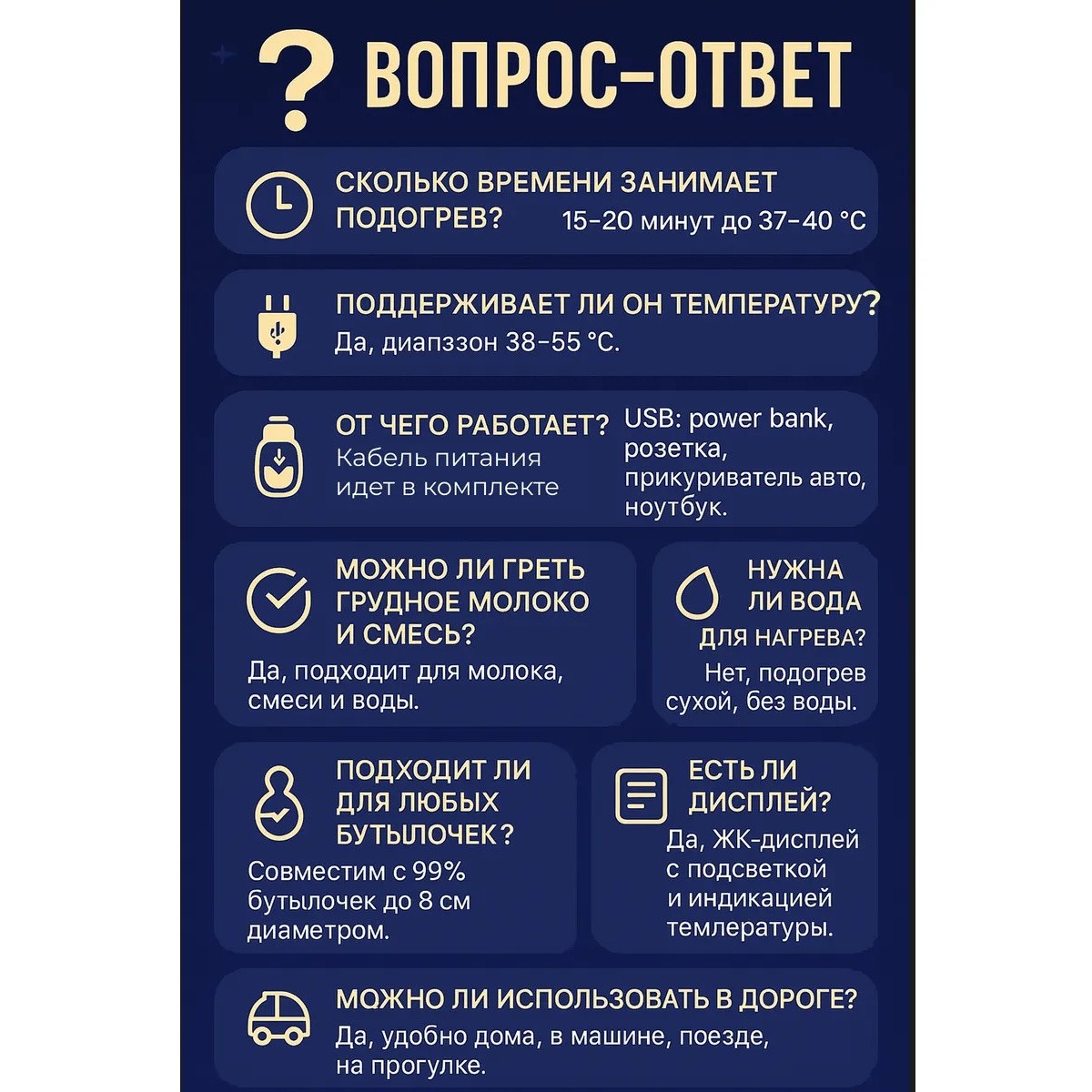 Подогреватель для бутылочек с дисплеем, портативный от USB, розовый