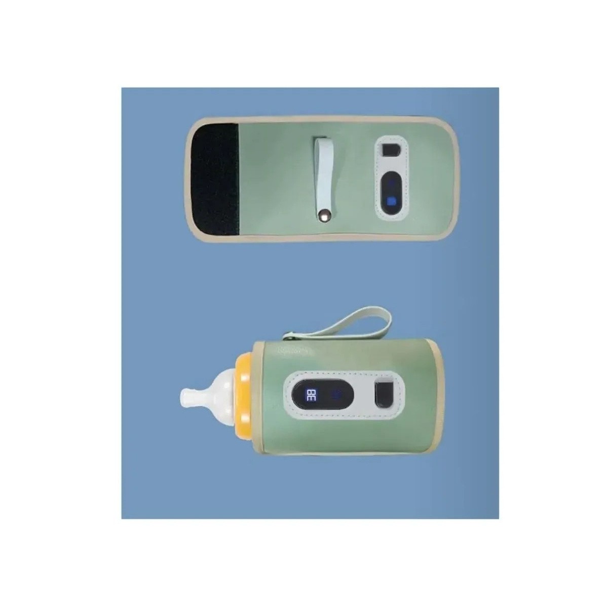 Подогреватель для бутылочек с дисплеем, портативный от USB, розовый