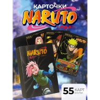 Коллекционные карточки аниме Наруто Naruto, 55 шт, черные