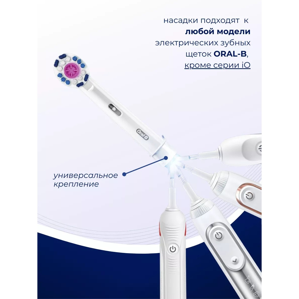 Oral-B насадка для зубной щетки отбеливающая 3d white 1 шт