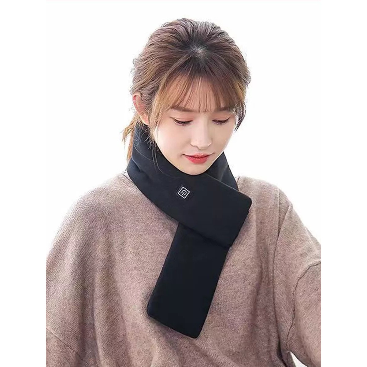 Шарфик черный с подогревом