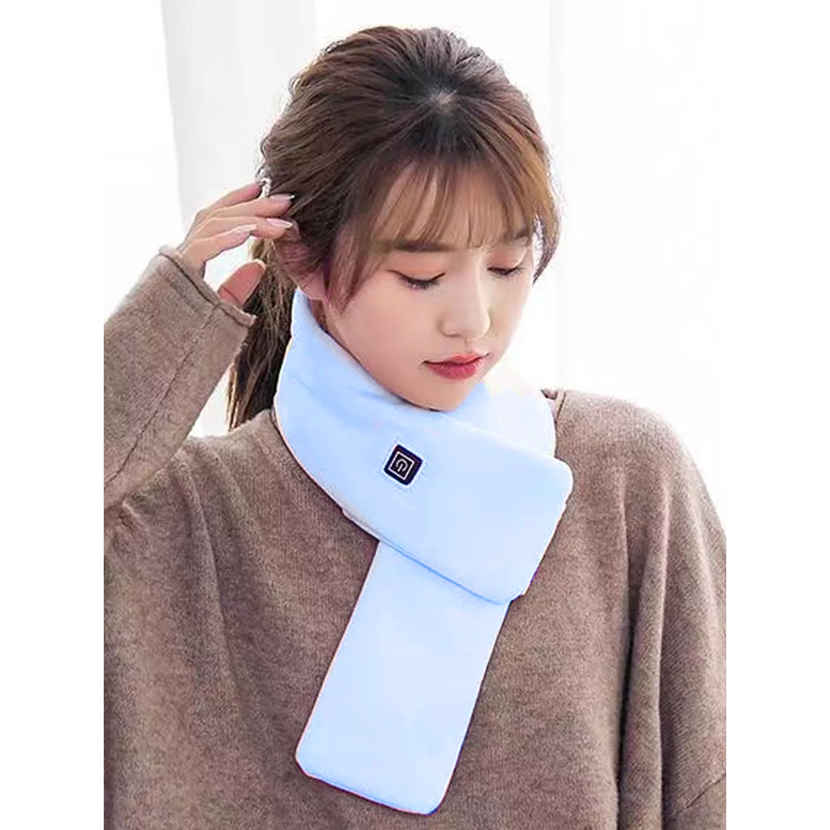 Шарфик голубой с подогревом