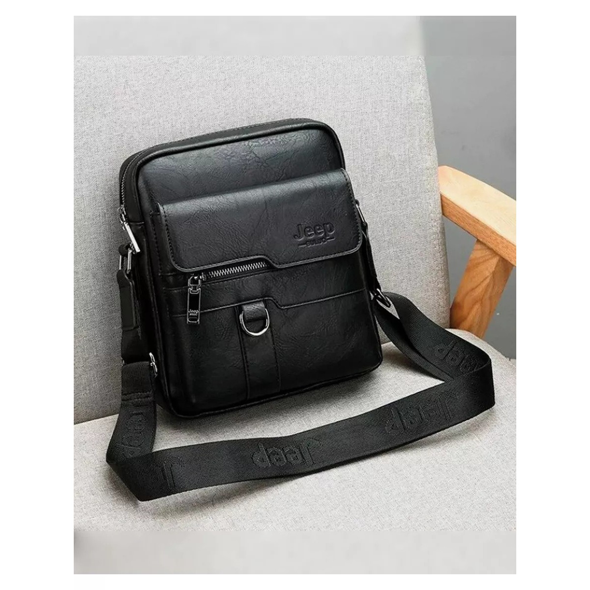 Cумка черная Jeep Buluo из экокожи