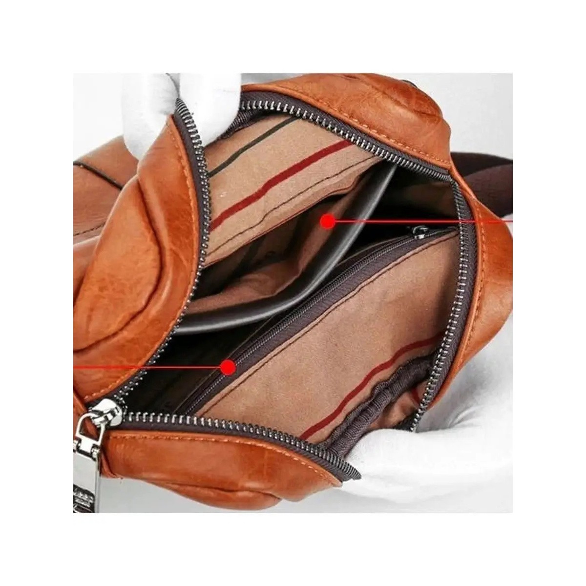 Cумка рыжая Jeep Buluo из экокожи